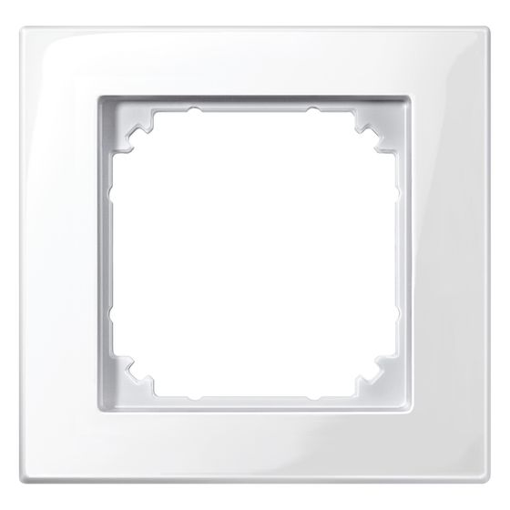 Merten Abdeckrahmen M-Plan 1fach 515119, 83,4x85,8x10,1mm, Thermoplast, Polarweiß