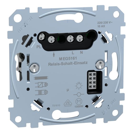 Merten Relais-Schalt-Einsatz MEG5161-0000, 230V 10A, Unterputz, 71x71mm