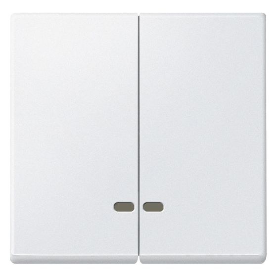 Merten Doppelwippe System M MEG3420-0419, 55x55mm, Polykarbonat, Polarweiß