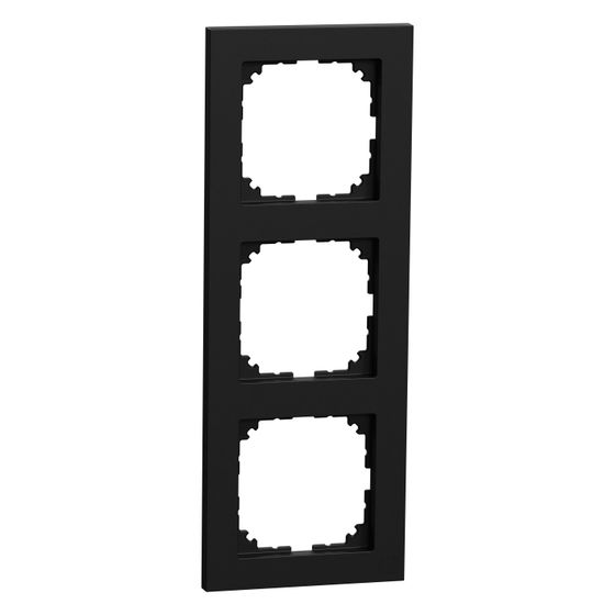 Merten Abdeckrahmen M-Pure 3fach, 225,1x82,7x10,1mm, Thermoplast, Schwarz matt