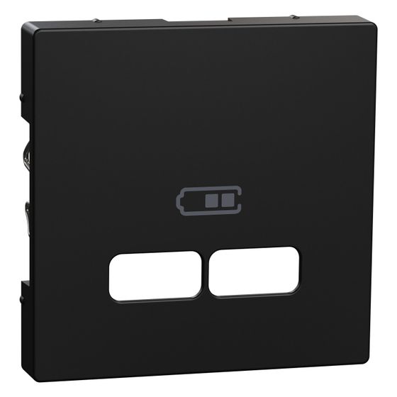 Merten Abdeckplatte System M, 55,5x55,5x23mm, Thermoplast, Schwarz, MEG4367-0403