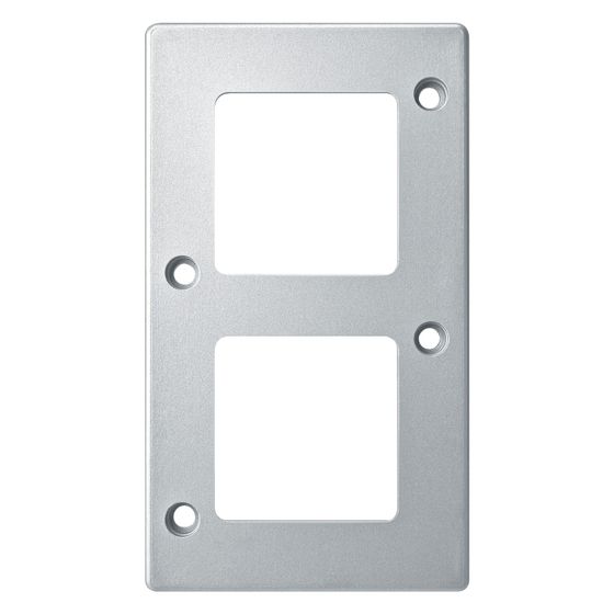 Merten Abdeckrahmen PANZER 2fach, 166x95x12mm, Aluminium, Mattsilber