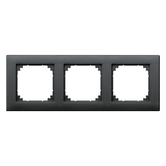 Merten Abdeckrahmen M-PLAN 3fach, 85,8x225,8x10,1mm, Thermoplast, Anthrazit