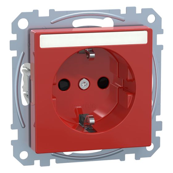 Merten Steckdose System M MEG2302-0306, 16A 250V, Thermoplast, Rubinrot