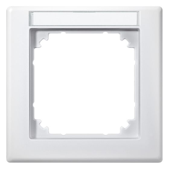 Merten Abdeckrahmen System M M-Smart 1-fach, 80,5x80,5x10,1mm, Polykarbonat, Polarweiß