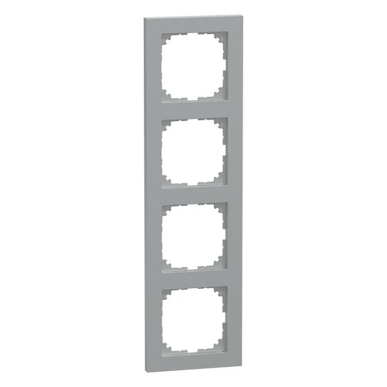 Merten Abdeckrahmen M-Pure 4fach, 294,1x80,5mm, Kunststoff, Aluminium, MEG4040-3660