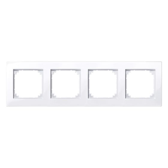 Merten Abdeckrahmen M-Plan 515425, 4fach, Thermoplast, Aktivweiß