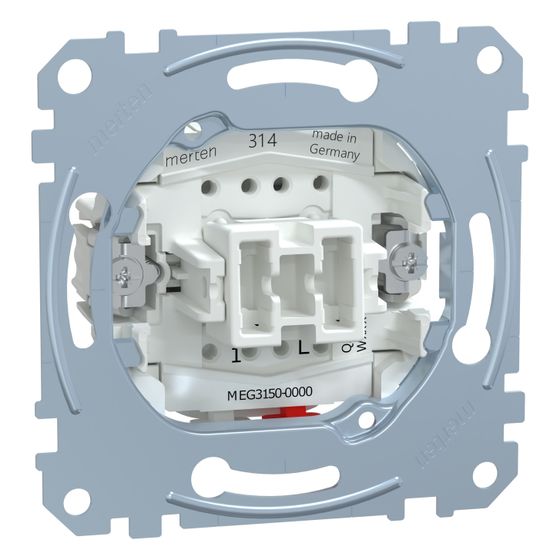 Merten Taster-Einsatz QuickFlex MEG3150-0000, 10A 250V, 73x73x37mm