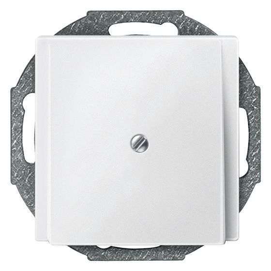 Merten Kabelausgang System M, 55x55mm, Polykarbonat matt, Polarweiß, 295619
