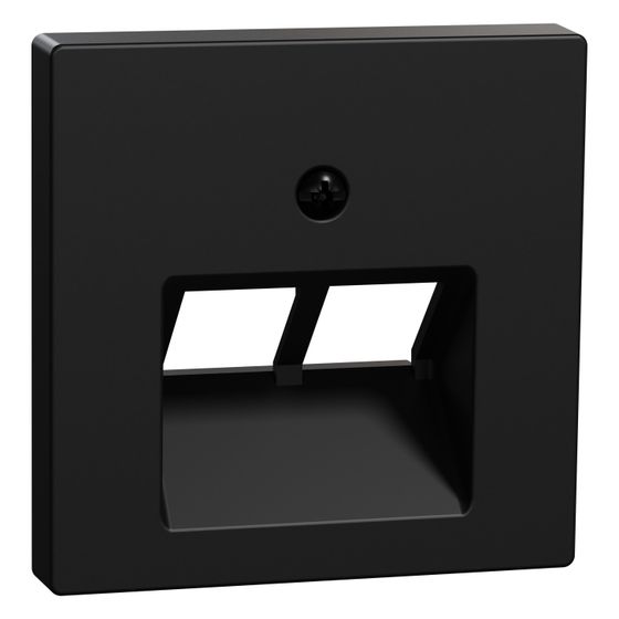 Merten Abdeckplatte System M, 55,5x55,5x17mm, Thermoplast, Schwarz