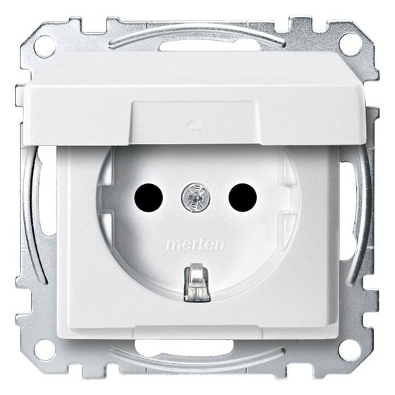 Merten Steckdose System M MEG2310-0419, 16A 250V, Thermoplast, Polarweiß