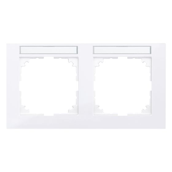 Merten Abdeckrahmen M-Pure 2fach, 163x90x12mm, Thermoplast, Aktivweiß