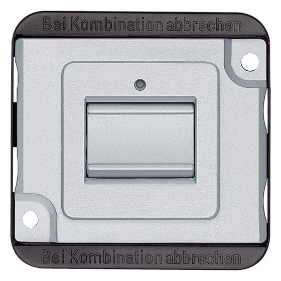 Merten Drucktaste PANZER, 10A 250V, Aluminium, MEG3156-7060