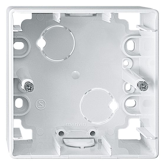 Merten Aufbaugehäuse Atelier-M 1-M, 80x80x42mm, Kunststoff, Polarweiß