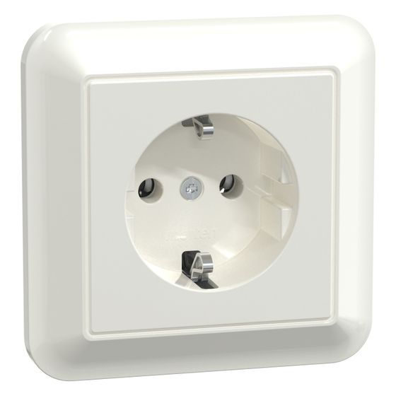 Merten Schutzkontakt-Steckdose ATELIER-M MEG2301-1219, 16A 250V, Thermoplast, Polarweiß