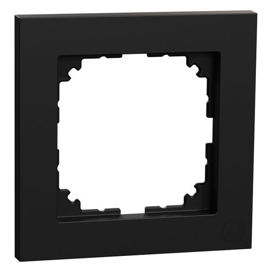 Merten Abdeckrahmen M-Pure 1fach, 82,7x82,7x10,1mm, Thermoplast, Schwarz matt, MEG4010-3603