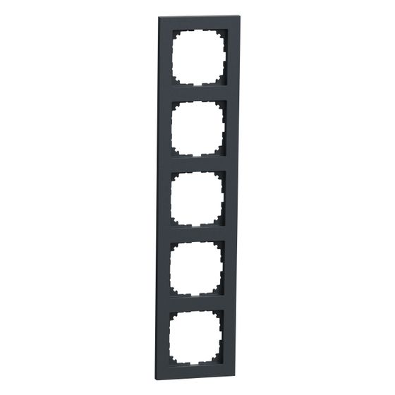 Merten Abdeckrahmen M-Pure 5fach, 367,5x82,7x10,1mm, Thermoplast, Anthrazit