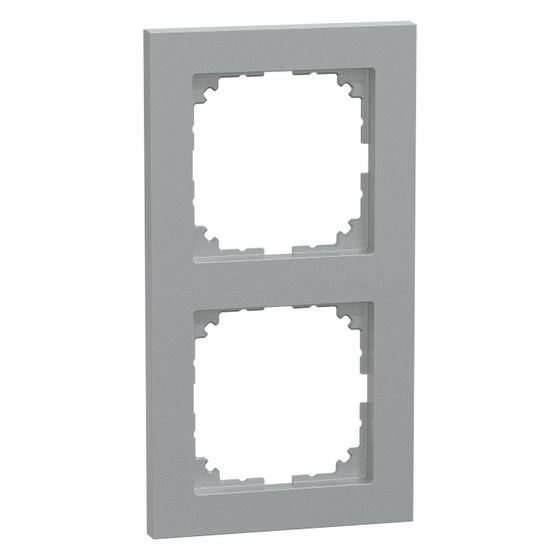 Merten Abdeckrahmen M-Pure 2fach, 153,9x82,7x10,1mm, Thermoplast, Aluminium
