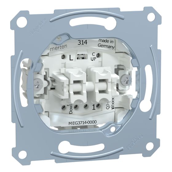 Merten Rollladenschalter-Einsatz MEG3714-0000, 10A 250V, Unterputz, Weiß