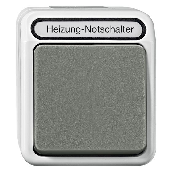Merten Heizungs-Notschalter Aquastar, 250V 10A IP44, Polypropylen, Hellgrau
