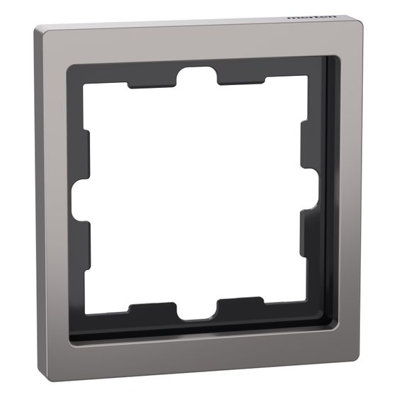 Merten Abdeckrahmen D-Life 1-fach, 90x90x12mm, Metall, Nickelmetallic