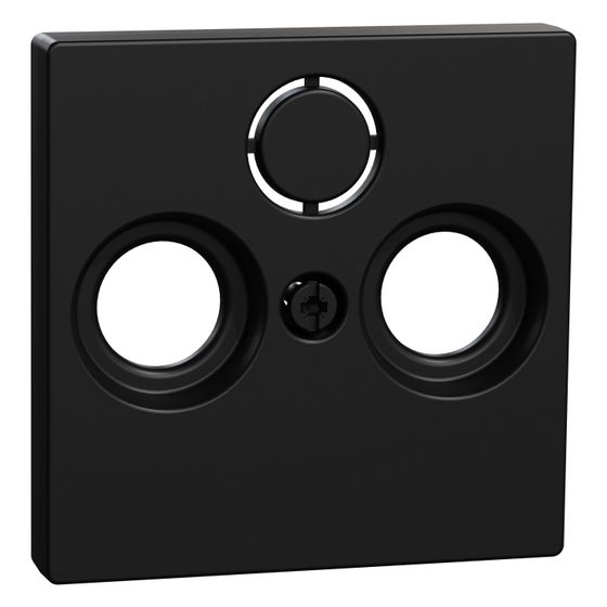 Merten Abdeckplatte System M MEG4123-0403, 55,5x55,5x8mm, Thermoplast, Schwarz matt