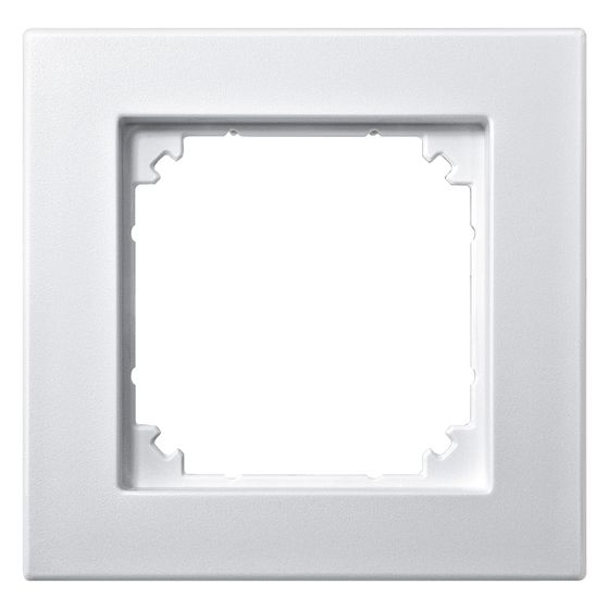 Merten Abdeckrahmen M-Plan II 1fach, 85,8x83,4x12,5mm, Thermoplast, Polarweiß
