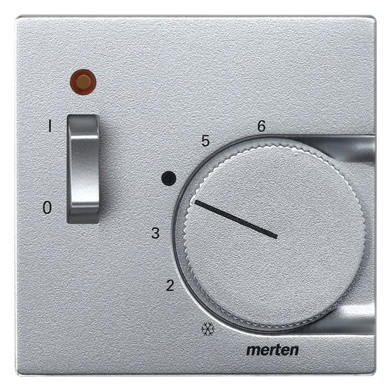 Merten Abdeckplatte System M, 55,4x54,9x15mm, Thermoplast, Aluminium