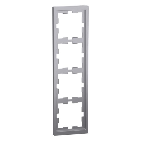 Merten Abdeckrahmen D-Life 4fach, 306x90x12mm, Thermoplast, Edelstahl