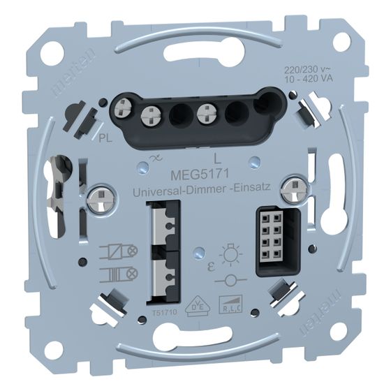 Merten Universal-Dimmer-Einsatz MEG5171-0000, 420W, Unterputz, verzinkt