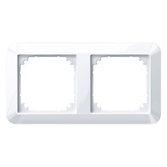 Merten Abdeckrahmen 1-M 2fach, 151,7x80,5x10,1mm, Thermoplast, Aktivweiß