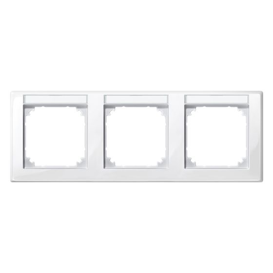 Merten Abdeckrahmen System M M-Smart 3fach, 222,9x80,5x10,1mm, Thermoplast, Polarweiß glänzend, 471319