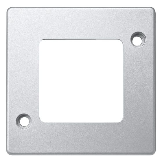 Merten Abdeckrahmen Panzer 1fach, 95x95x12mm, Metall, Mattsilber, 480160