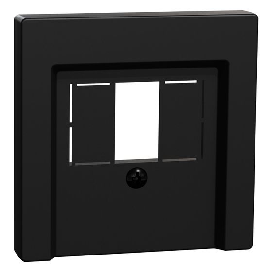 Merten Abdeckplatte System M, 55,5x55,8x16mm, Thermoplast, Schwarz matt