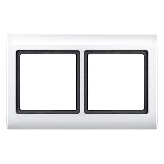 Merten Abdeckrahmen Aquadesign 2fach, 161,6x102,5x11,6mm, Polykarbonat, Polarweiß