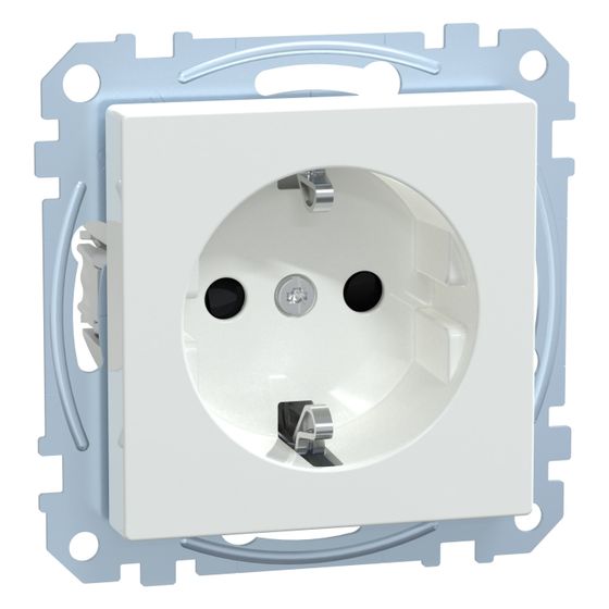 Merten Steckdose System M MEG2300-0325, 16A 250V, Kunststoff, Aktivweiß glänzend