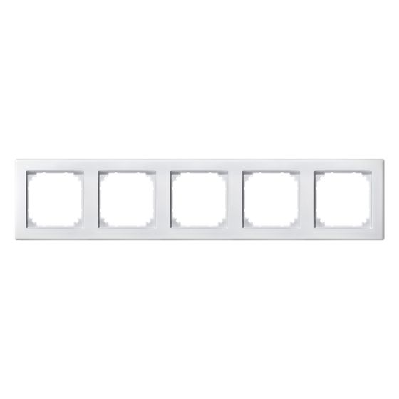 Merten Abdeckrahmen System M M-Smart 5fach, 365,3x80,5x10,1mm, Duroplast, Polarweiß