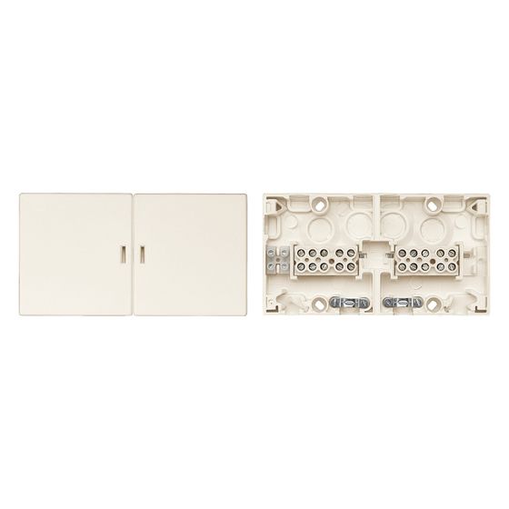 Merten Geräteanschlussdose HD 521044, 167x90x59mm, 12x 2,5mm2, Metall/Kunststoff, Polarweiß, 521044