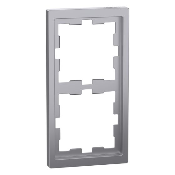 Merten Abdeckrahmen D-Life MEG4020-6536, 2fach, 163x90x12mm, Thermoplast, Edelstahl