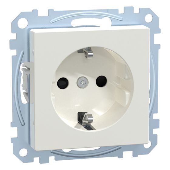 Merten Steckdose System M MEG2300-0319, 16A 250V, Thermoplast, Polarweiß glänzend