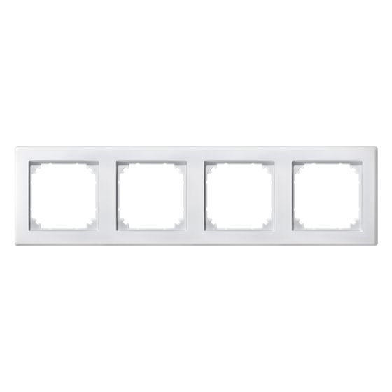 Merten Abdeckrahmen M-Smart 4fach, 294,1x80,5x10,1mm, Thermoplast, Polarweiß