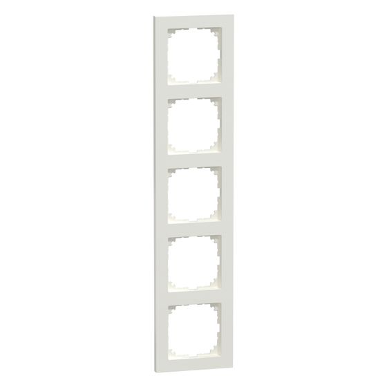 Merten Abdeckrahmen M-Pure MEG4050-3619, 5fach, Kunststoff, Polarweiß