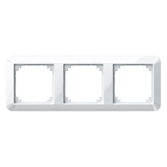 Merten Abdeckrahmen 1-M 3fach, 222,9x80,5x10,1mm, Thermoplast, Polarweiß