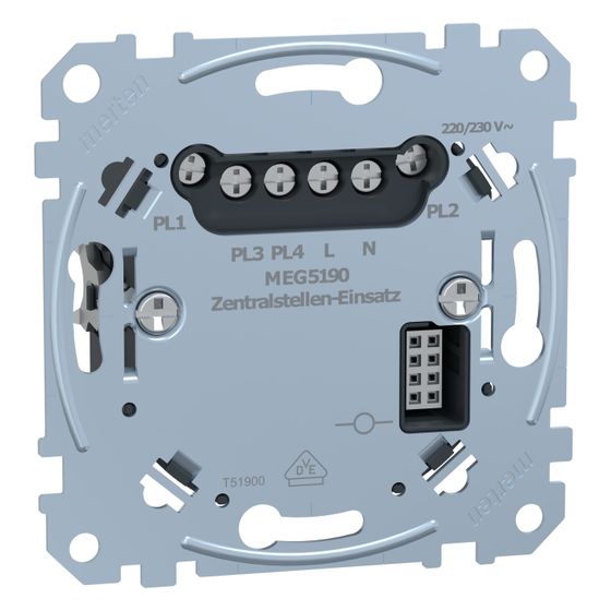 Merten Zentralstellen-Einsatz MEG5190-0000, 230V, 71x71mm, Unterputz