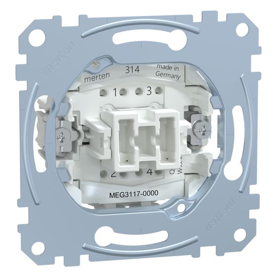 Merten Kreuzschalter MEG3117-0000, 10 AX 250V, Unterputz, Steckklemmen