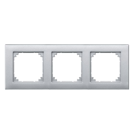 Merten Abdeckrahmen M-PLAN 3fach, 225,8x85,8x10,1mm, Thermoplast, Aluminium