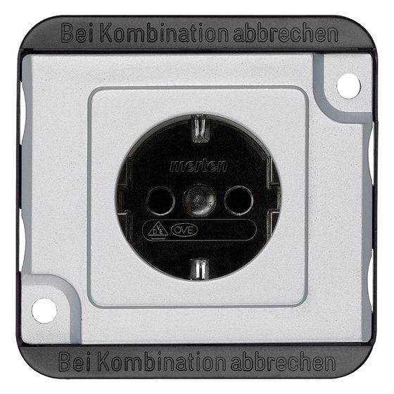 Merten Steckdose MEG2300-7060, 16A 250V, Metall, Mattsilber