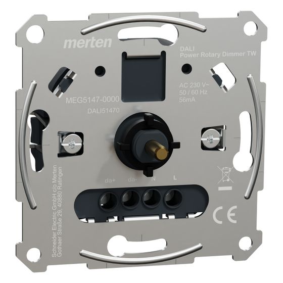 Merten DALI-Drehdimmer-Einsatz Tunable White, 230V, Unterputz, Weiß, MEG5147-0000