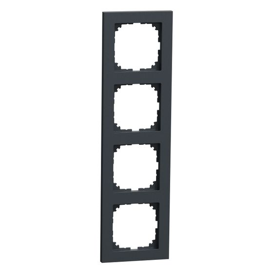 Merten Abdeckrahmen M-Pure MEG4040-3614, 4fach, Kunststoff, Anthrazit