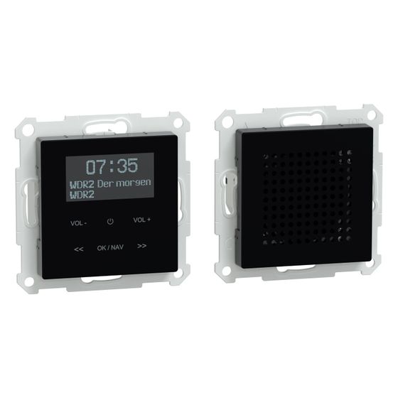 Merten Unterputz-Radio System M MEG4375-0303, 230V, Schwarz